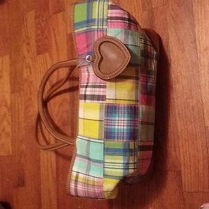 Rainbow colored Bueno Purse